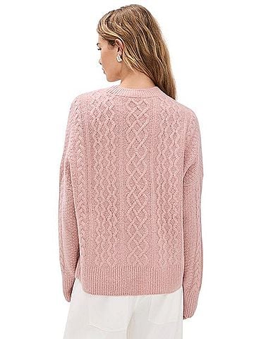 Favorite Daughter The Oversized Cable Sweater Wool Pullover Sweater (view 2)