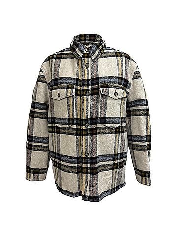 Isabel Marant Isabel Marant Etoile Ervey Checked Padded Flannel Jacket in Multicolor Wool (view 1)
