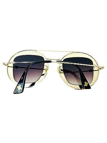 Gucci Gucci Round Frame Sylvie Web Sunglasses GG0105S (view 2)