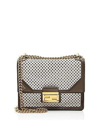 Fendi Fendi Perforated Leather Kan U Small Shoulder Bag (view 1)