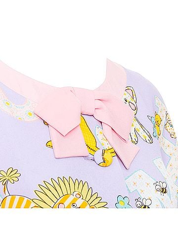 Moschino MOSCHINO COUTURE! 2022 Runway Calico Animals purple pink bow crop jacket IT44 L (view 2)