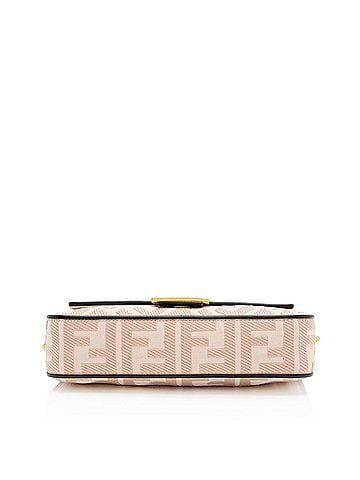 Fendi Fendi FF Embroidered Canvas Baguette Shoulder Bag (view 2)
