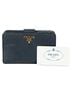 Prada 100% Leather Blue Metal Logo Wallet One size - photo 1