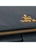 Prada 100% Leather Blue Metal Logo Wallet One size - photo 8