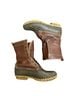L.L.Bean 100% Leather Solid Brown Gray Boots Size 8 - photo 1