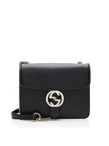 Gucci Gucci Grained Calfskin Interlocking G Small Shoulder Bag (view 1)
