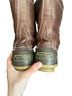 L.L.Bean 100% Leather Solid Brown Gray Boots Size 8 - photo 3