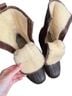 L.L.Bean 100% Leather Solid Brown Gray Boots Size 8 - photo 2