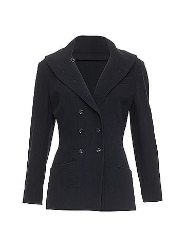 Karl Lagerfeld KARL LAGERFELD Vintage black wool shawl collar double breasetd blazer FR38 M (view 1)