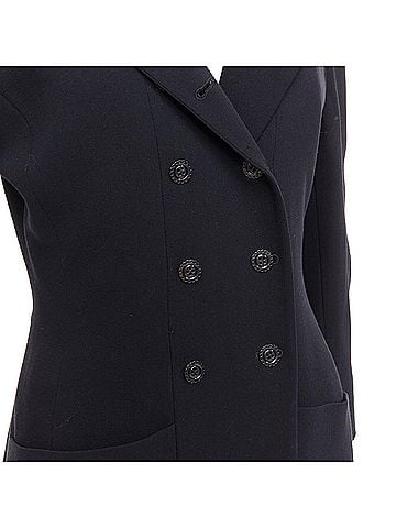 Karl Lagerfeld KARL LAGERFELD Vintage black wool shawl collar double breasetd blazer FR38 M (view 2)