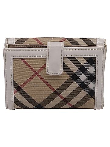Burberry  Burberry Nova-Check D-Ring Compact Wallet in Beige Canvas (view 2)