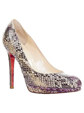 Christian Louboutin Christian Louboutin New Simple Pump 120 Python purple platform heels EU37.5 (view 2)