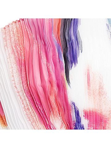 Aje. AJE Celestial white multicolor abstract paint print pleated mini dress UK4 XXS (view 2)