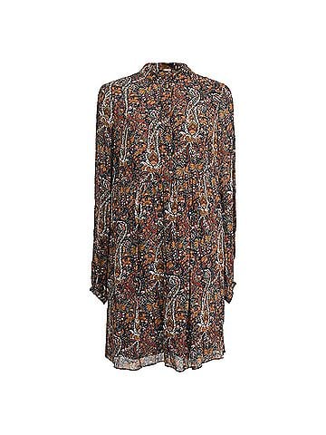 Saint Laurent Saint Laurent Tunic Floral Paisley Print Dress in Multicolor Viscose (view 1)