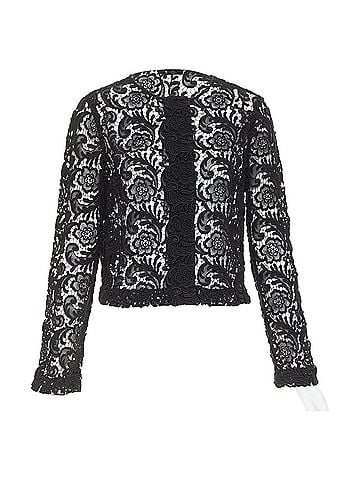 Prada rare PRADA 2008 Vintage black 3D guipure  sheer lace cropped jacket IT40 S (view 1)