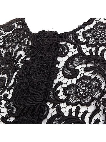 Prada rare PRADA 2008 Vintage black 3D guipure  sheer lace cropped jacket IT40 S (view 2)