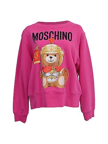 Moschino Moschino Couture Teddy Bear Oversized Sweatshirt In Pink Cotton (view 1)