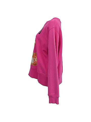 Moschino Moschino Couture Teddy Bear Oversized Sweatshirt In Pink Cotton (view 2)