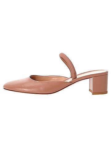 Gianvito Rossi Gianvito Rossi Tivoli Mules 55 in Beige Leather (view 2)