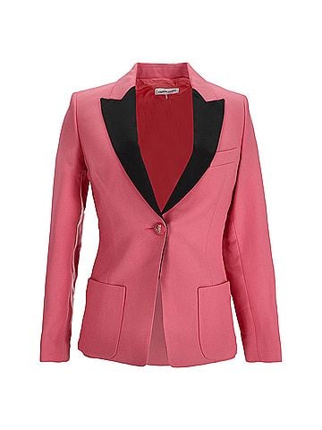 Emilio Pucci  Emilio Pucci Single-Breasted Blazer with Pockets in Pink Wool (view 1)