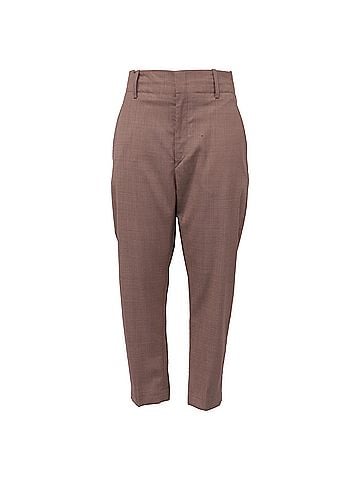 Isabel Marant Isabel Marrant Etoile Cropped Trousers in Brown Wool (view 1)