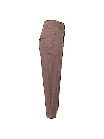 Isabel Marant Isabel Marrant Etoile Cropped Trousers in Brown Wool (view 2)