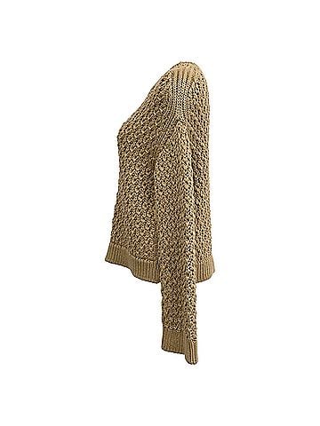 Loro Piana Loro Piana Knitted Sweater in Brown Silk (view 2)