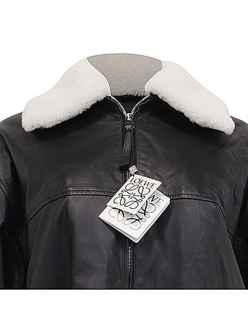 Loewe Loewe Sheared Collar Bomber Jacket in Lambskin Leather (view 2)