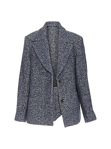 Christopher Esber CHRISTOPHER ESBER  Luminary navy herringbone oversized blazer shorts set UK8 (view 1)