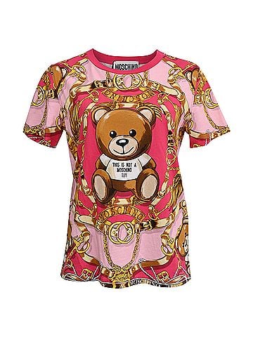 Moschino Moschino Couture Printed Crew Neck T-Shirt in Multicolor Cotton (view 1)