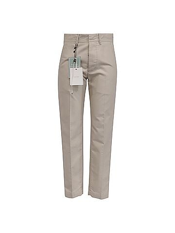 Tom Ford Tom Ford High-Rise Tailored Trousers in Ivory Cotton (view 1)