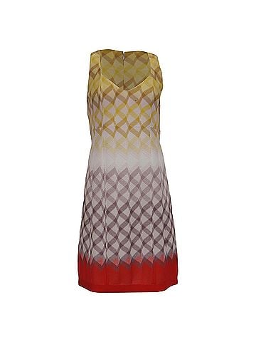 Missoni Missoni Patterned V-Neck Sleeveless Mini Dress in Multicolor Rayon (view 1)