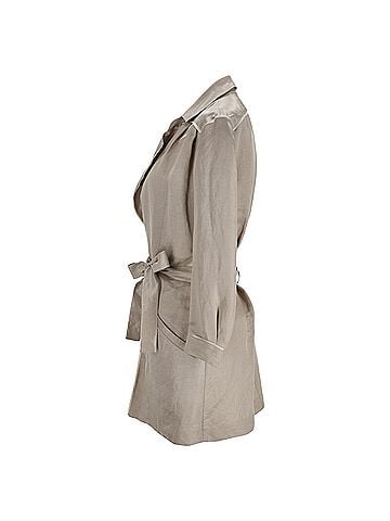 Nina Ricci Nina Ricci Belted Coat in Beige Linen (view 2)