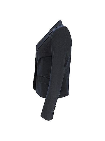 Joseph Joseph Single-Breasted Blazer with Pockets in Navy Blue Cotton (view 2)