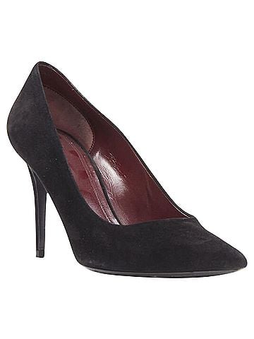 Céline Celine Phoebe Philo suede leather point tie stiletto pump (view 2)