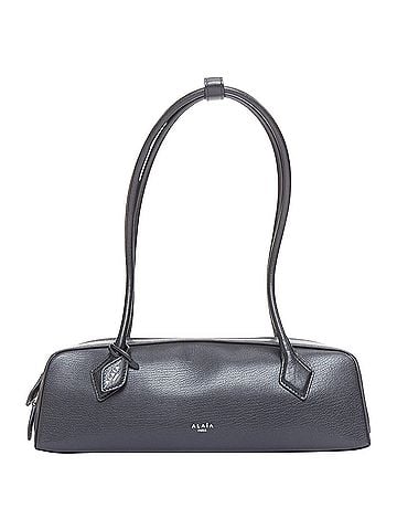 Alaïa Alaia Le Teckel black leather elongated long handle double zip bag (view 1)