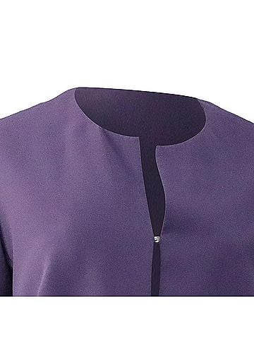 HUGO BOSS Hugo Boss Jileky Collarless Short Jacket in Purple Polyester (view 2)