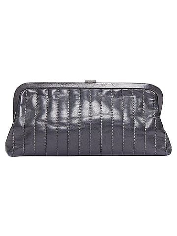Chanel Chanel Mademoiselle Ligne vertical quilt lambskin kisslock clutch bag (view 2)