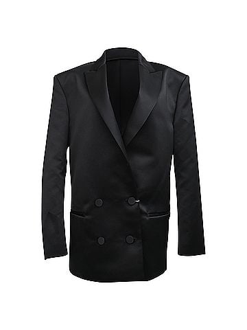 Philosophy Di Lorenzo Serafini  Philosophy by Lorenzo Serafini Double-Breasted Tuxedo in Black Polyester (view 1)
