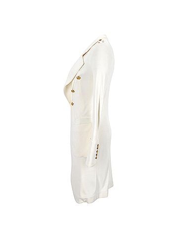 Balenciaga Balenciaga Long Coat in White Rayon (view 2)