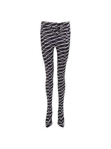 Balenciaga Balenciaga runway Demna Pantashoe black logo high heel boot pants (view 2)