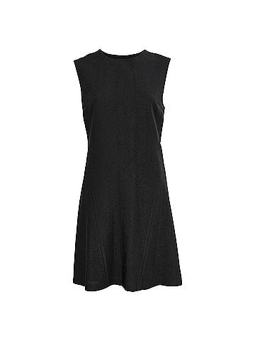 Alexander Wang Alexander Wang Black Pleated Mini A-line Dress in Black Polyester  (view 1)