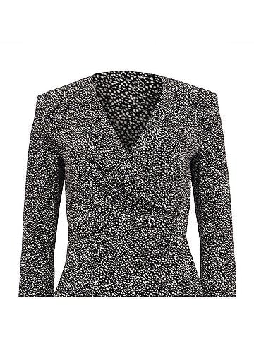 Saint Laurent Saint Laurent Wrap Mini Dress in Black Viscose (view 2)