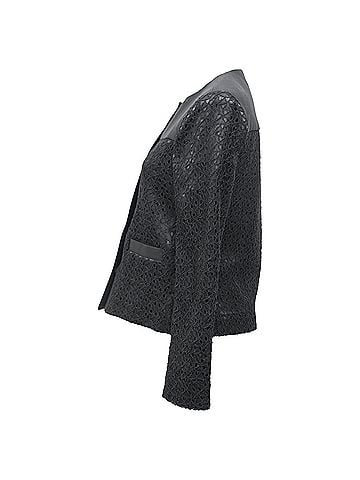 Jason Wu  Jason Wu Lace-Detail Single-Breasted Blazer in Black Polyester (view 2)