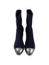 Stuart Weitzman 100% Suede Blue  Stuart Weitzman Fernanda Cap-Toe Sock Ankle Boots in Navy Blue Suede Size EU 37 1/2 - photo 5