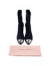 Stuart Weitzman 100% Suede Blue  Stuart Weitzman Fernanda Cap-Toe Sock Ankle Boots in Navy Blue Suede Size EU 37 1/2 - photo 7