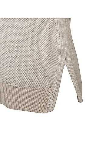 Loro Piana LORO PIANA 100% cashmere beige fine waffle knit crew neck sweater IT38 XS (view 2)