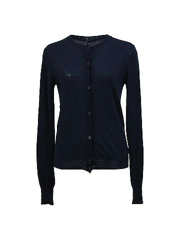 Joseph Joseph Buttoned Cardigan in Navy Blue Cashmere (view 1)