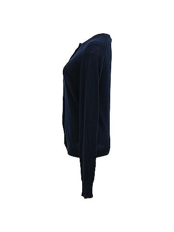Joseph Joseph Buttoned Cardigan in Navy Blue Cashmere (view 2)