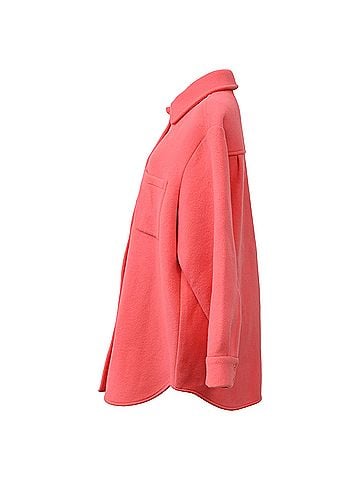 Max & Co  Max & Co Button-Down Overshirt in Coral Wool (view 2)